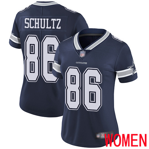 Women Dallas Cowboys Limited Navy Blue Dalton Schultz Home 86 Vapor Untouchable NFL Jersey
